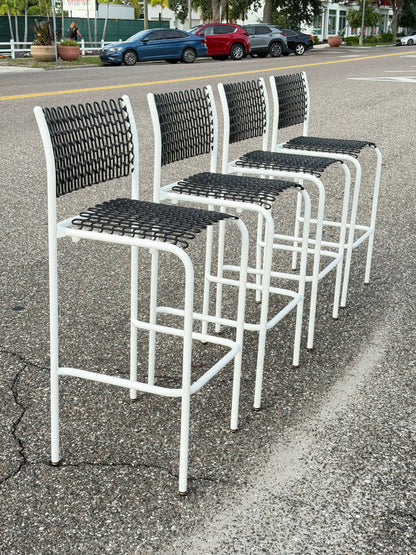 Frisman Vintage Unusual Bar Stools By David Rowland Thonet ca' 1970's Mid Century Sof-Tech Patio