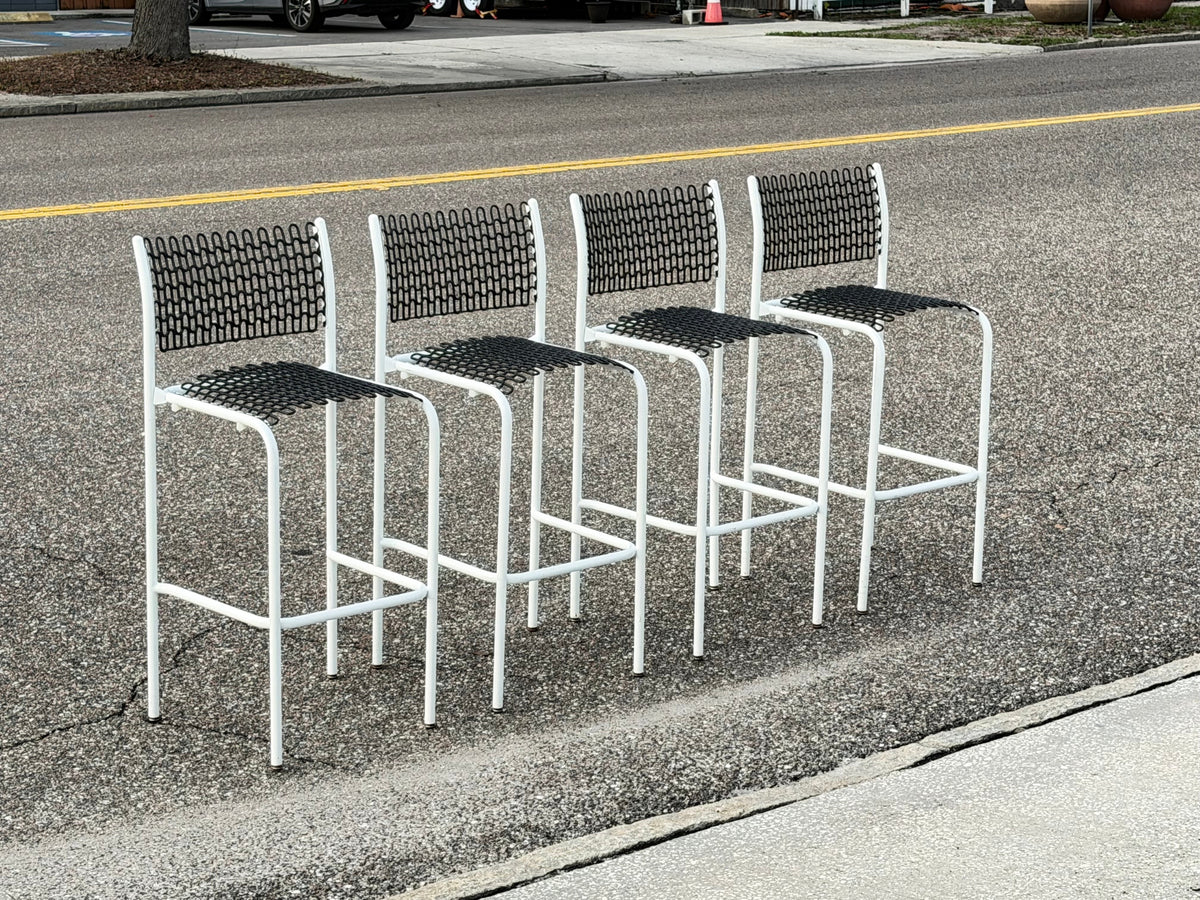Frisman Vintage Unusual Bar Stools By David Rowland Thonet ca' 1970's Mid Century Sof-Tech Patio