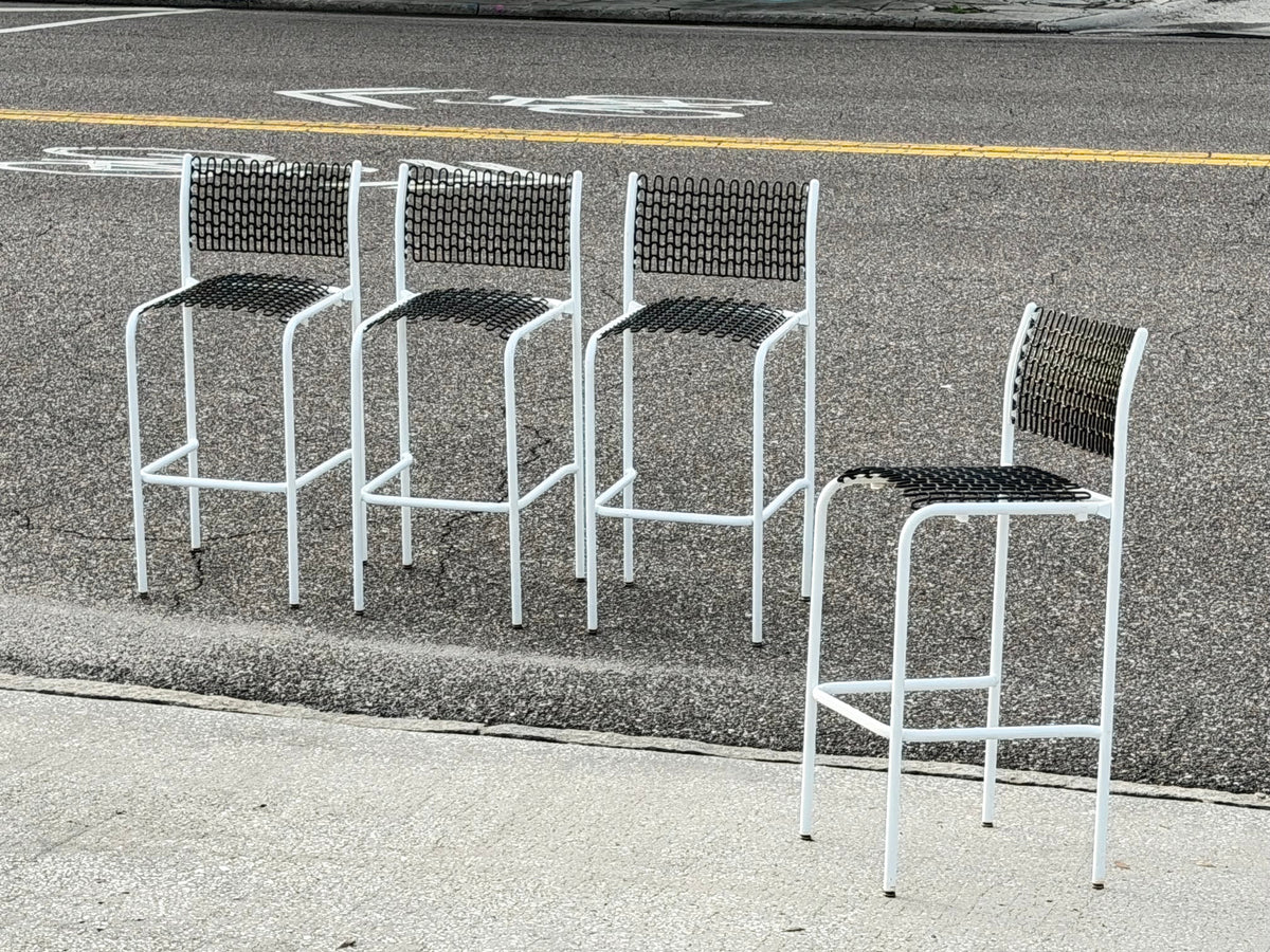 Frisman Vintage Unusual Bar Stools By David Rowland Thonet ca' 1970's Mid Century Sof-Tech Patio