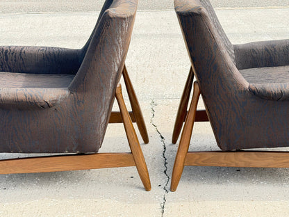 Frisman Vintage A Pair of Walter Baermann Armchairs Prestige Furniture MCM Modern ca' 1960's