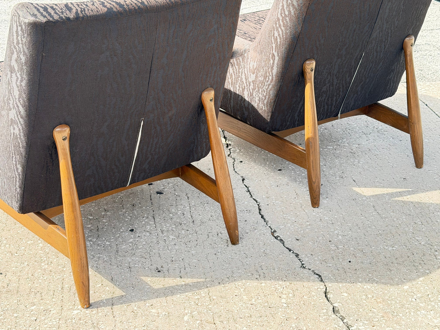 Frisman Vintage A Pair of Walter Baermann Armchairs Prestige Furniture MCM Modern ca' 1960's