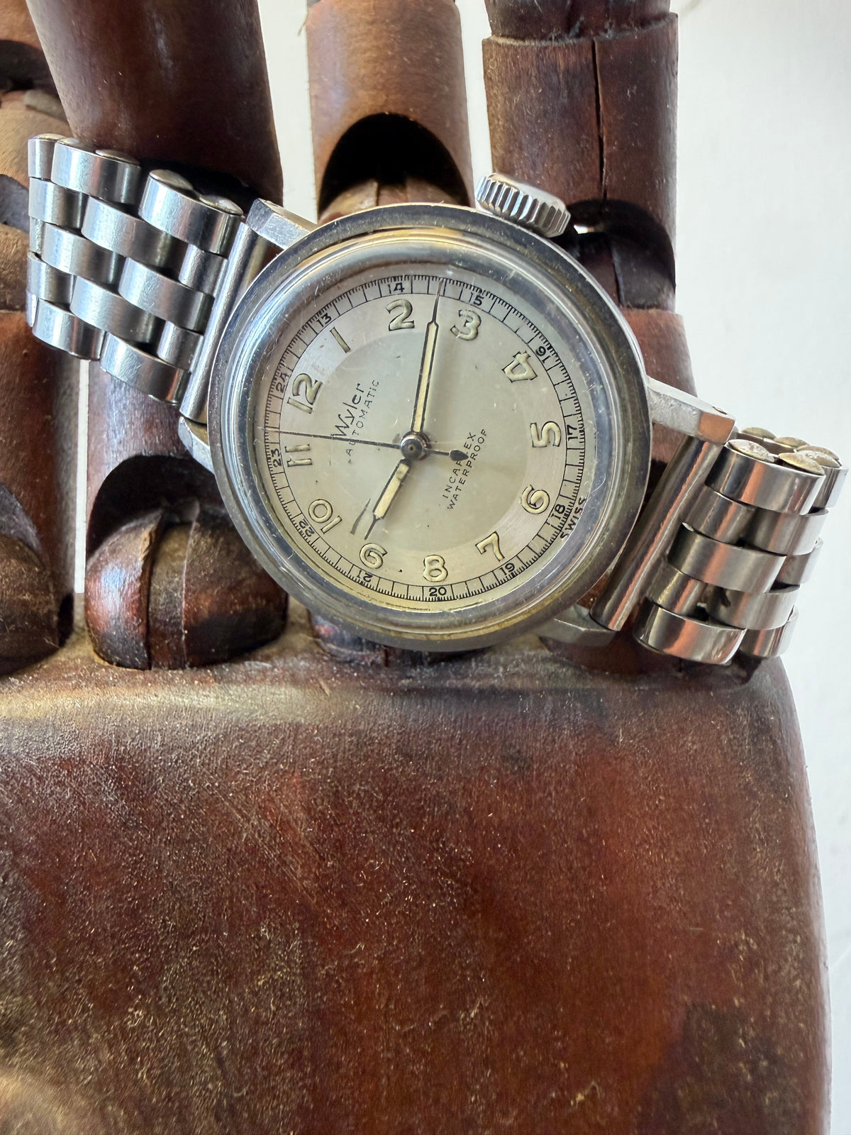 Frisman Vintage Wyler Incaflex Automatic Watch ca'1940's Steel