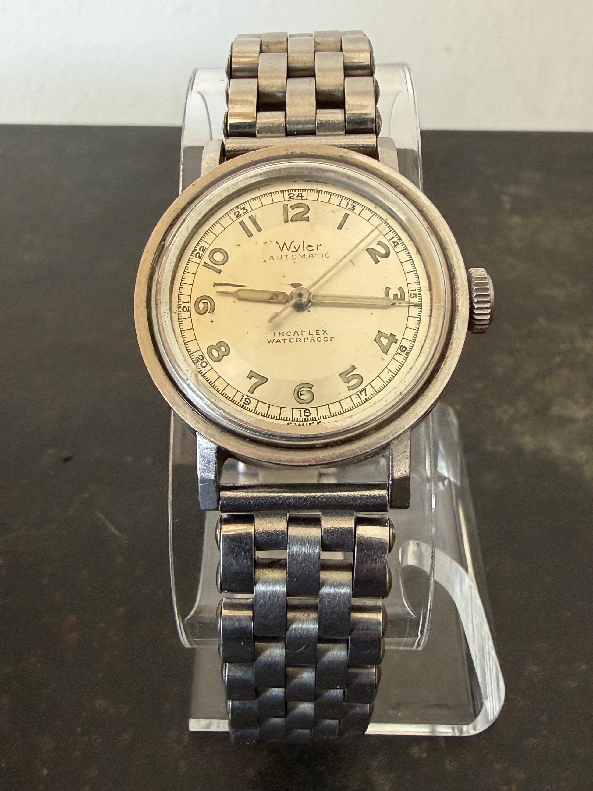 Frisman Vintage Wyler Incaflex Automatic Watch ca'1940's Steel