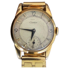 Cartier Watch 18K Yellow Gold With Bracelet ca' 1940's