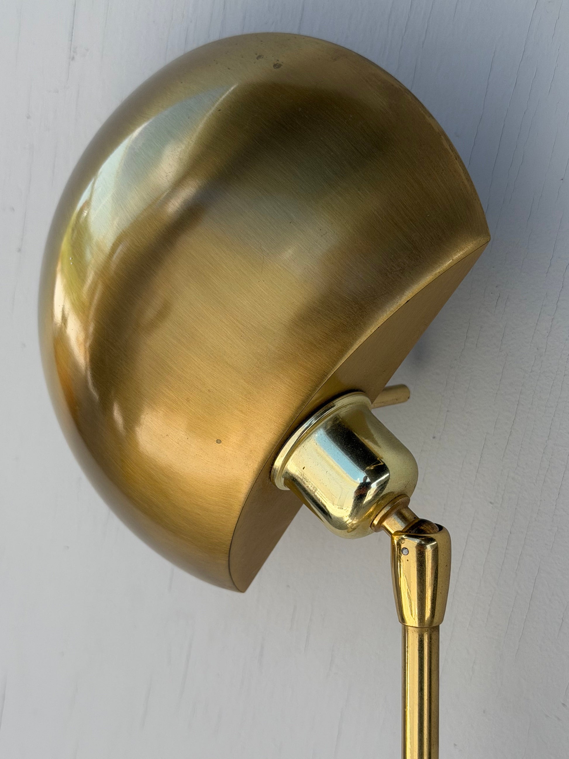 Frisman Vintage Pair Of Post-Modern Wall Lights By Holtkoetter Germany 1980's Brass Articulating