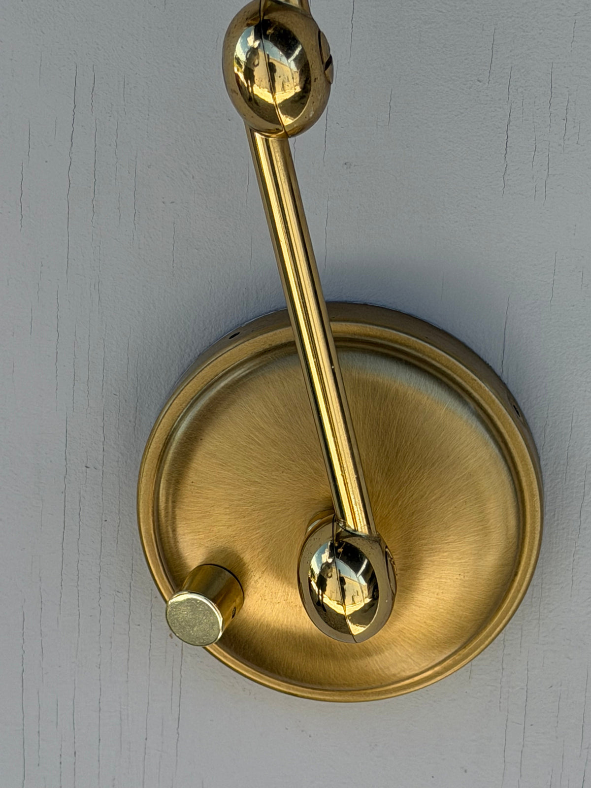 Frisman Vintage Pair Of Post-Modern Wall Lights By Holtkoetter Germany 1980's Brass Articulating
