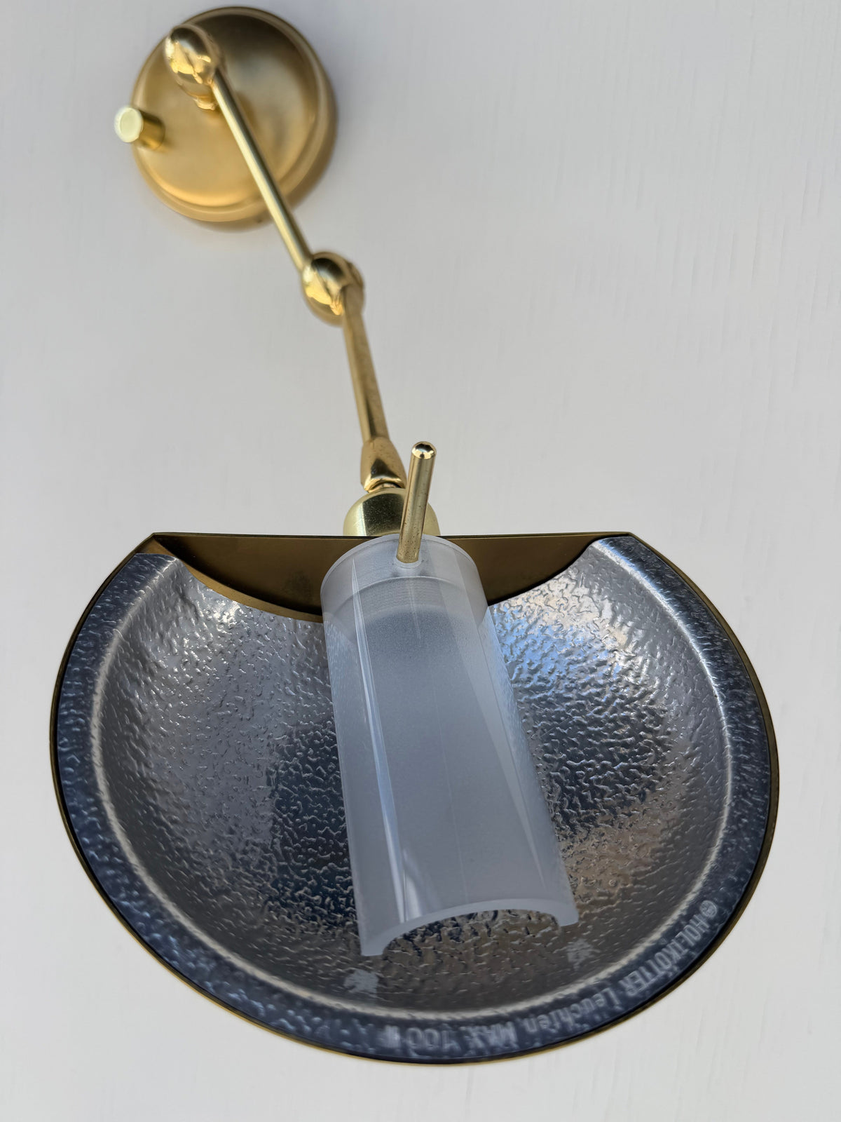 Frisman Vintage Pair Of Post-Modern Wall Lights By Holtkoetter Germany 1980's Brass Articulating