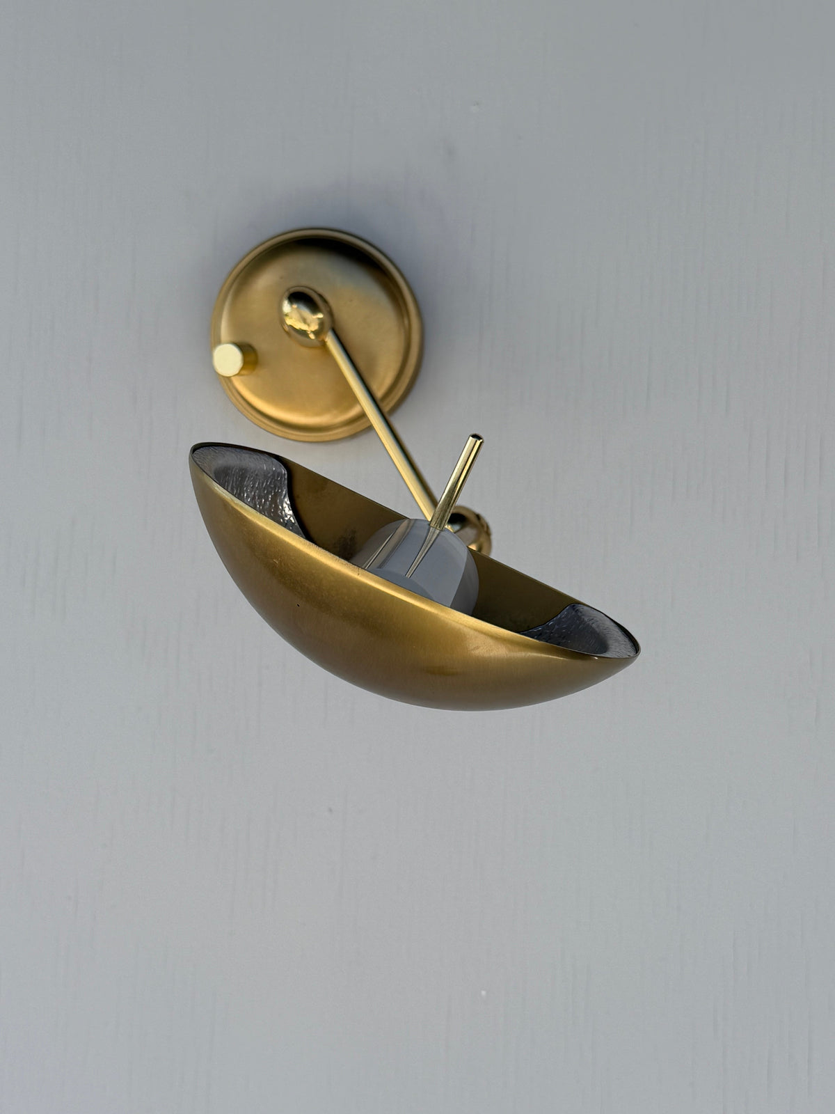 Frisman Vintage Pair Of Post-Modern Wall Lights By Holtkoetter Germany 1980's Brass Articulating