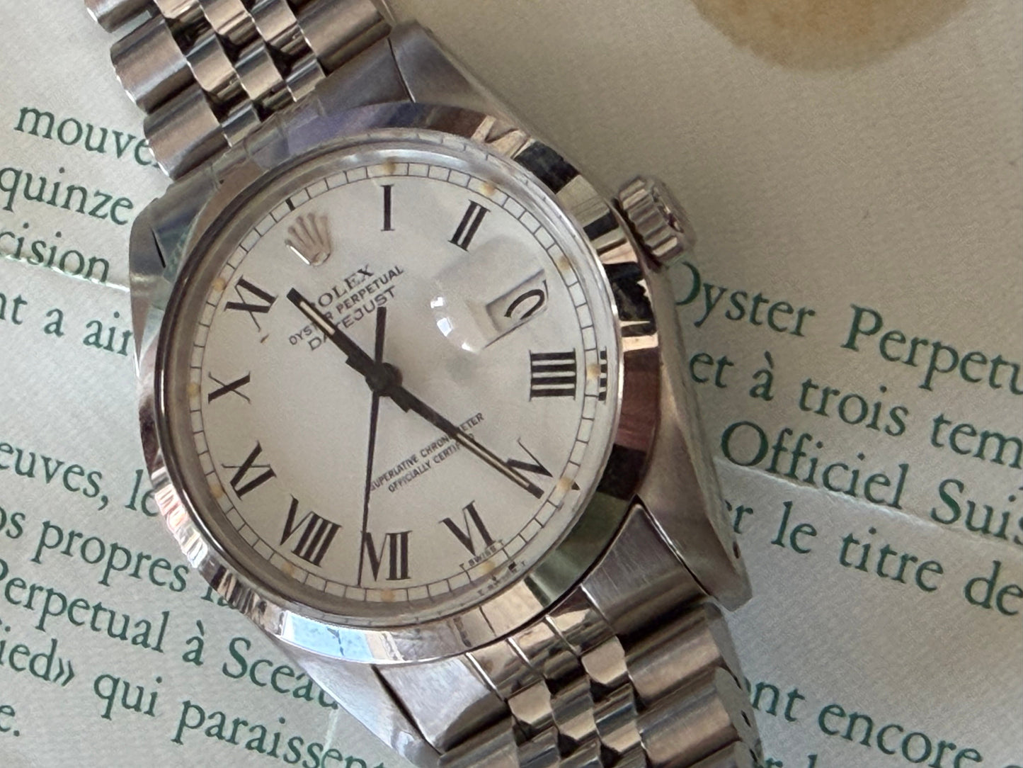 Frisman Vintage Rolex Datejust "Buckley" Roman Dial 1981 Stainless Steel Jubilee Bracelet
