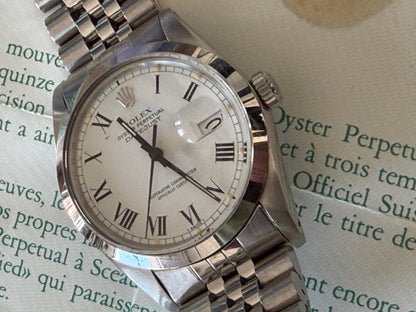 Frisman Vintage Rolex Datejust "Buckley" Roman Dial 1981 Stainless Steel Jubilee Bracelet