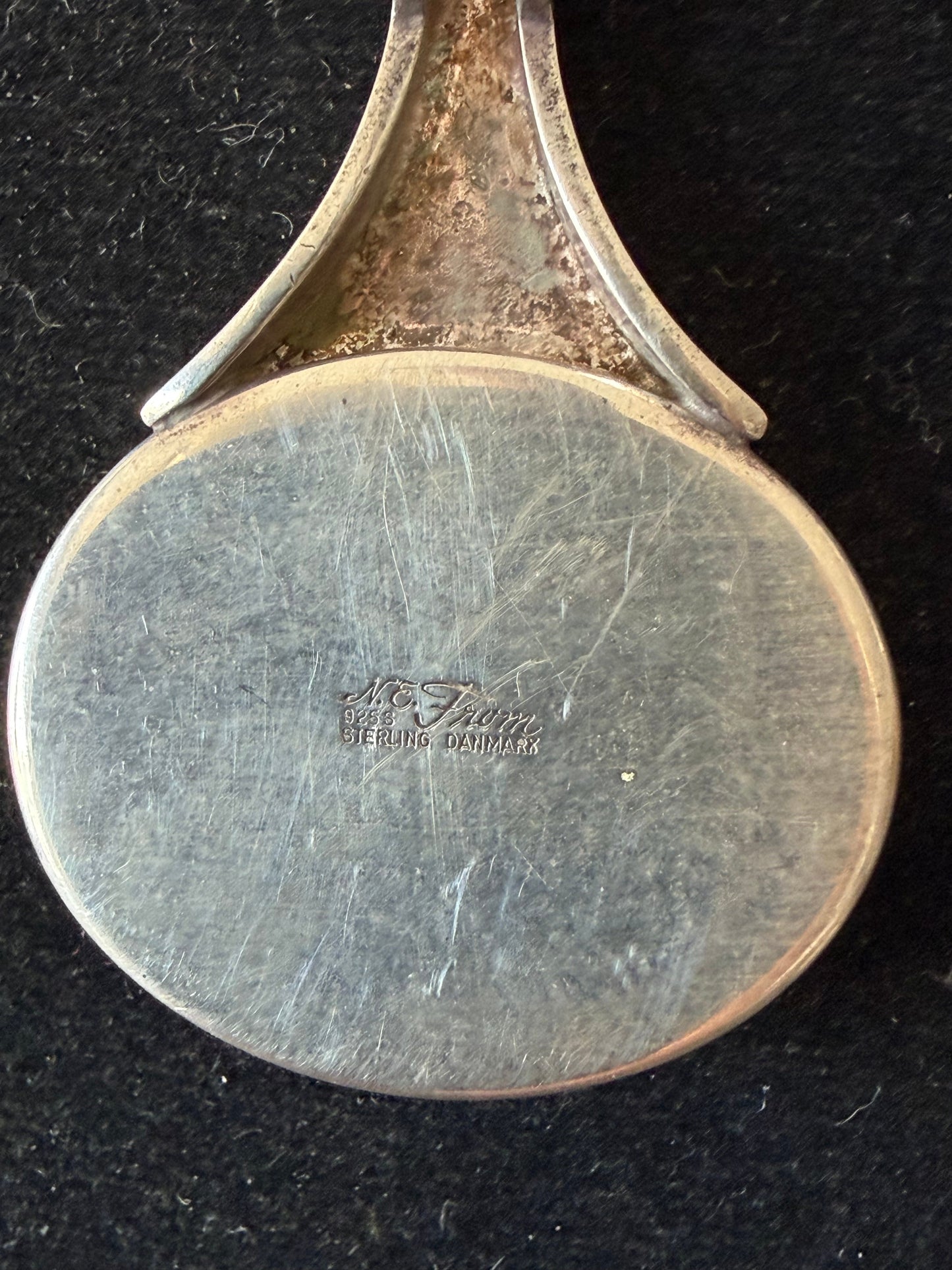 Frisman Vintage Niels Erik From Modernist Sterling Pendant Carnelian Stone Denmark 70's