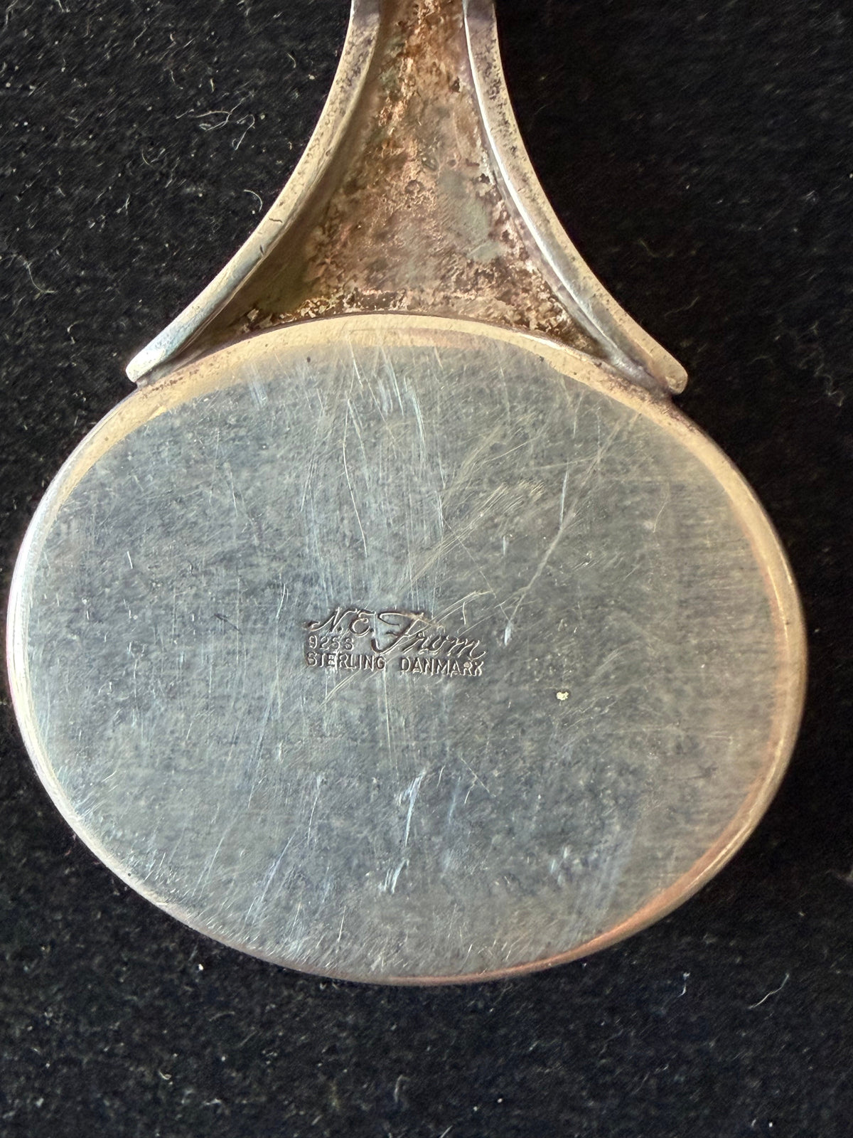 Frisman Vintage Niels Erik From Modernist Sterling Pendant Carnelian Stone Denmark 70's