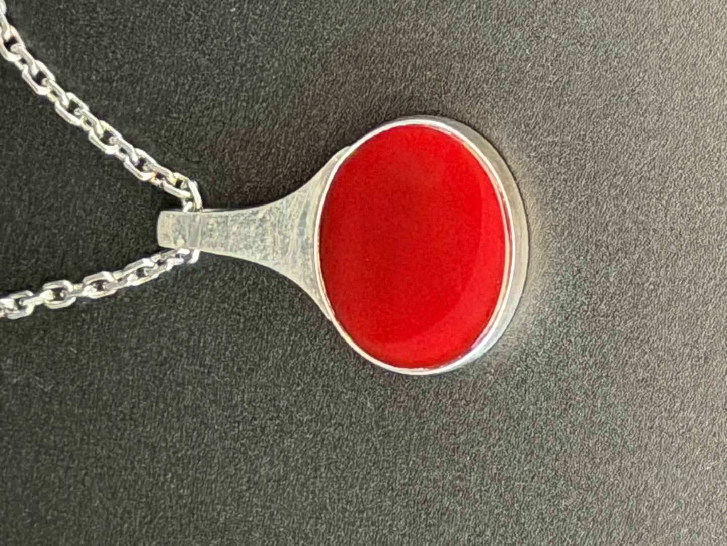 Frisman Vintage Niels Erik From Modernist Sterling Pendant Carnelian Stone Denmark 70's