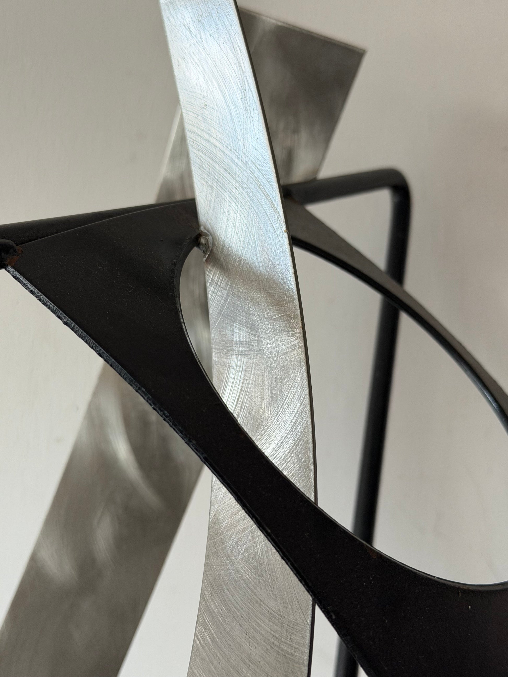 Frisman Vintage Curtis Jere Kinetic Abstract Sculpture Steel Industrial MCM 1996 Post Modern