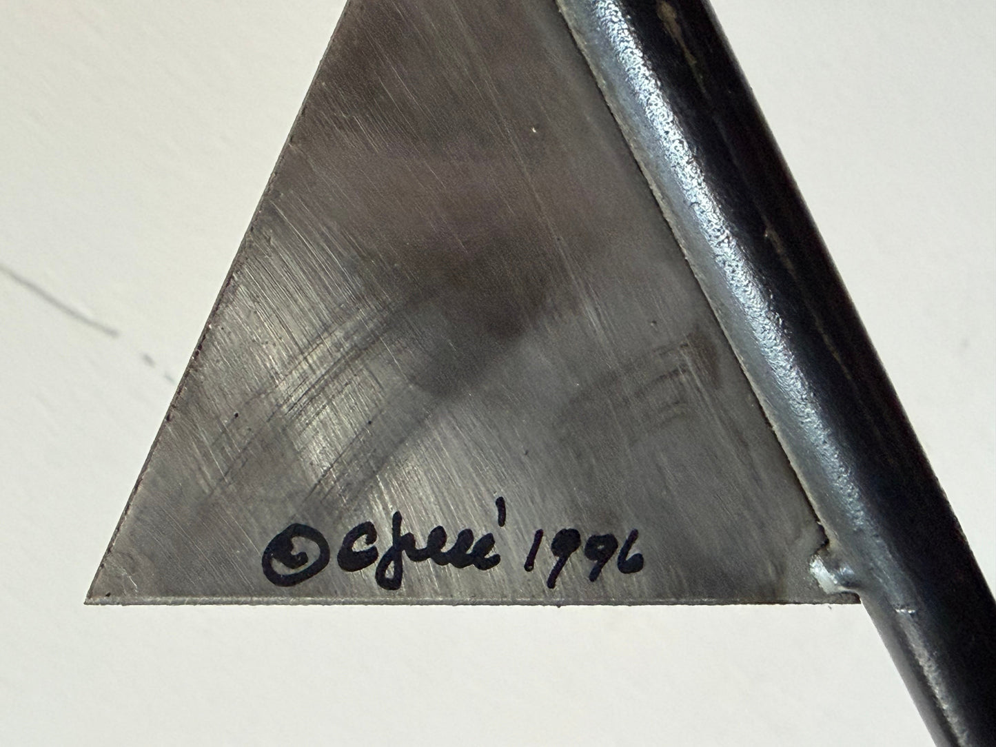 Frisman Vintage Curtis Jere Kinetic Abstract Sculpture Steel Industrial MCM 1996 Post Modern