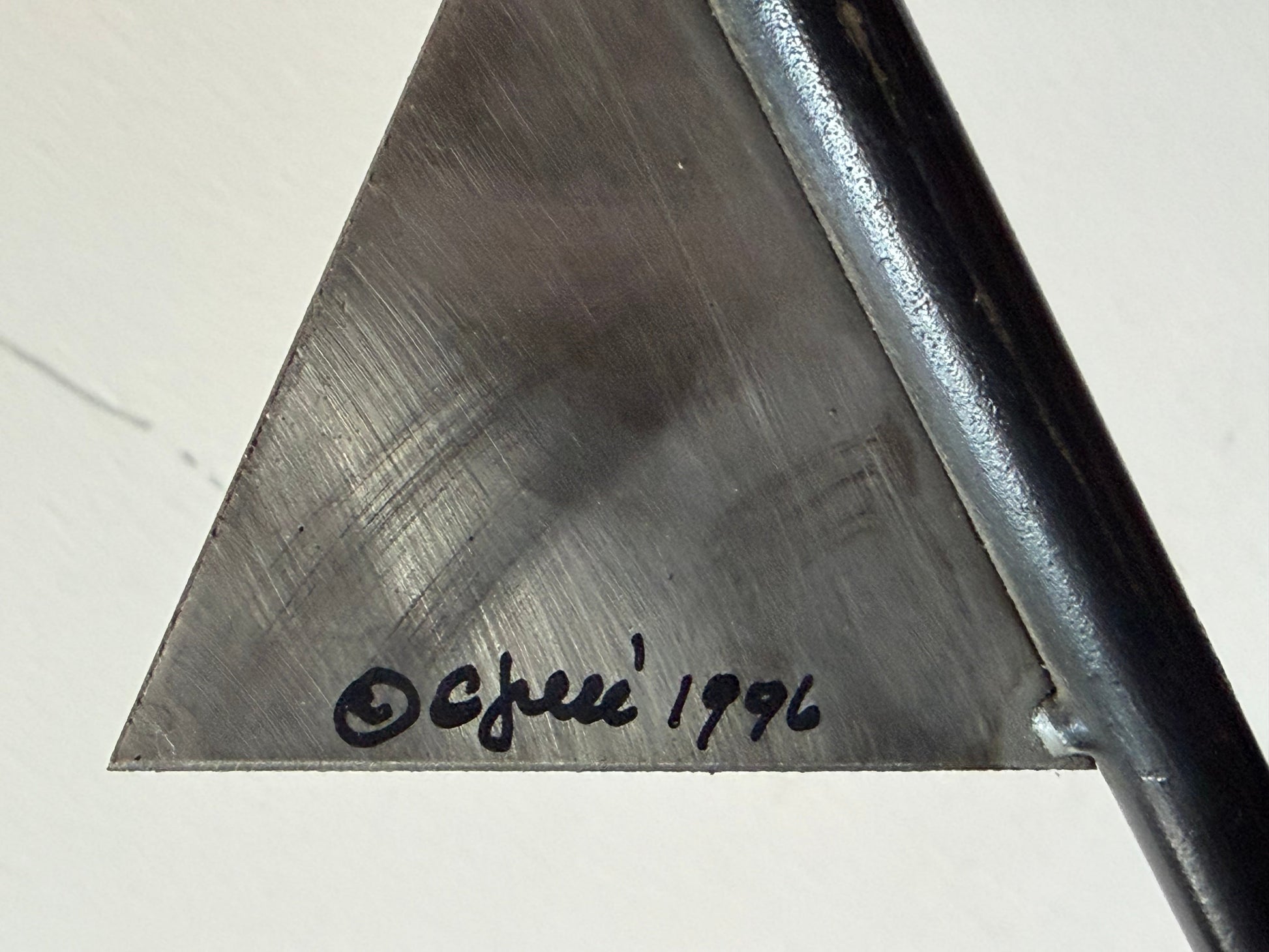 Frisman Vintage Curtis Jere Kinetic Abstract Sculpture Steel Industrial MCM 1996 Post Modern