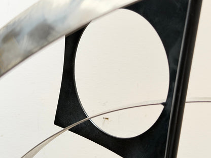 Frisman Vintage Curtis Jere Kinetic Abstract Sculpture Steel Industrial MCM 1996 Post Modern