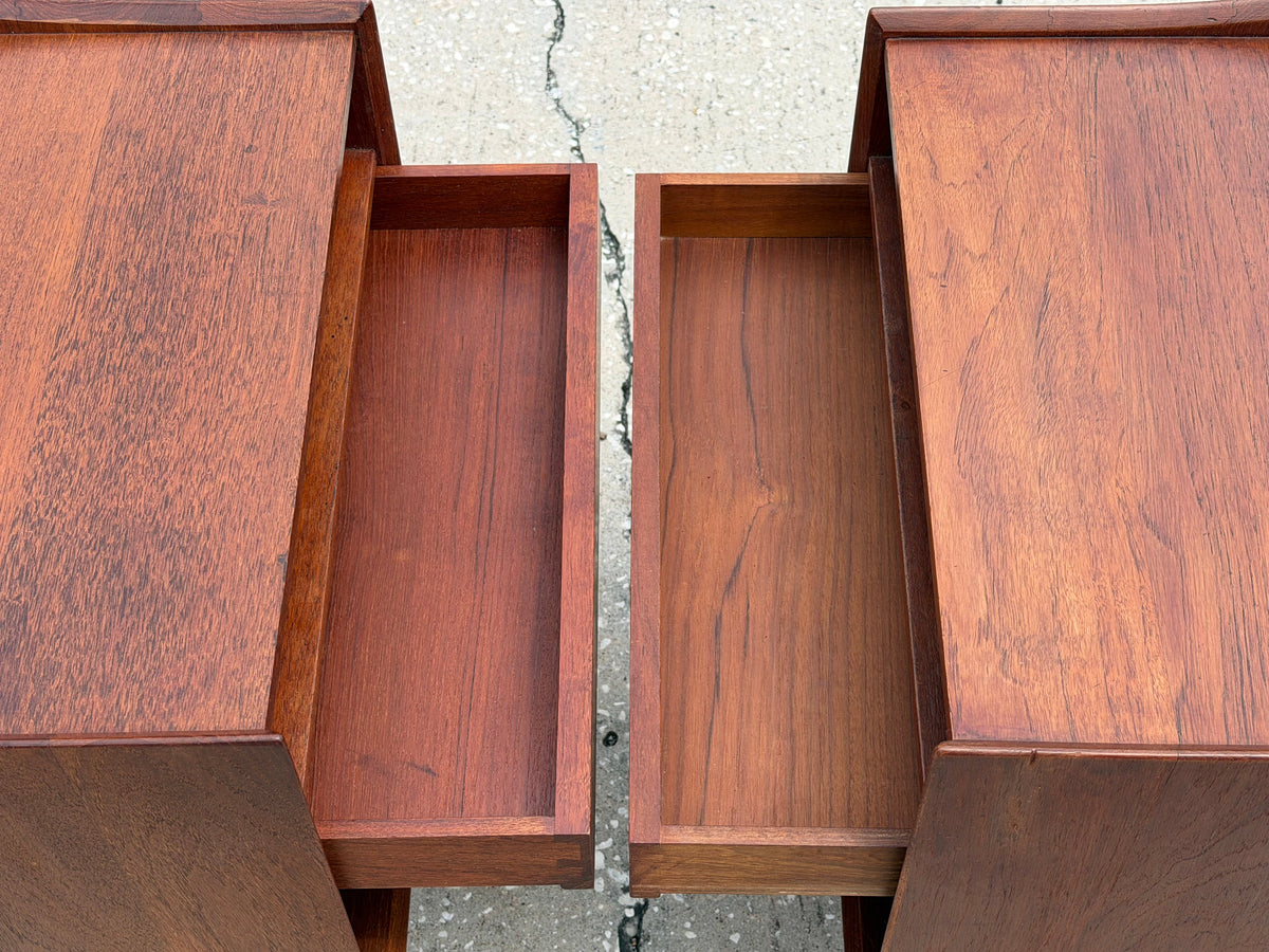 Frisman Vintage A Pair Of Teak Nightstands by Peter Hvidt and Olga Mølgaard Danish MCM 1960's