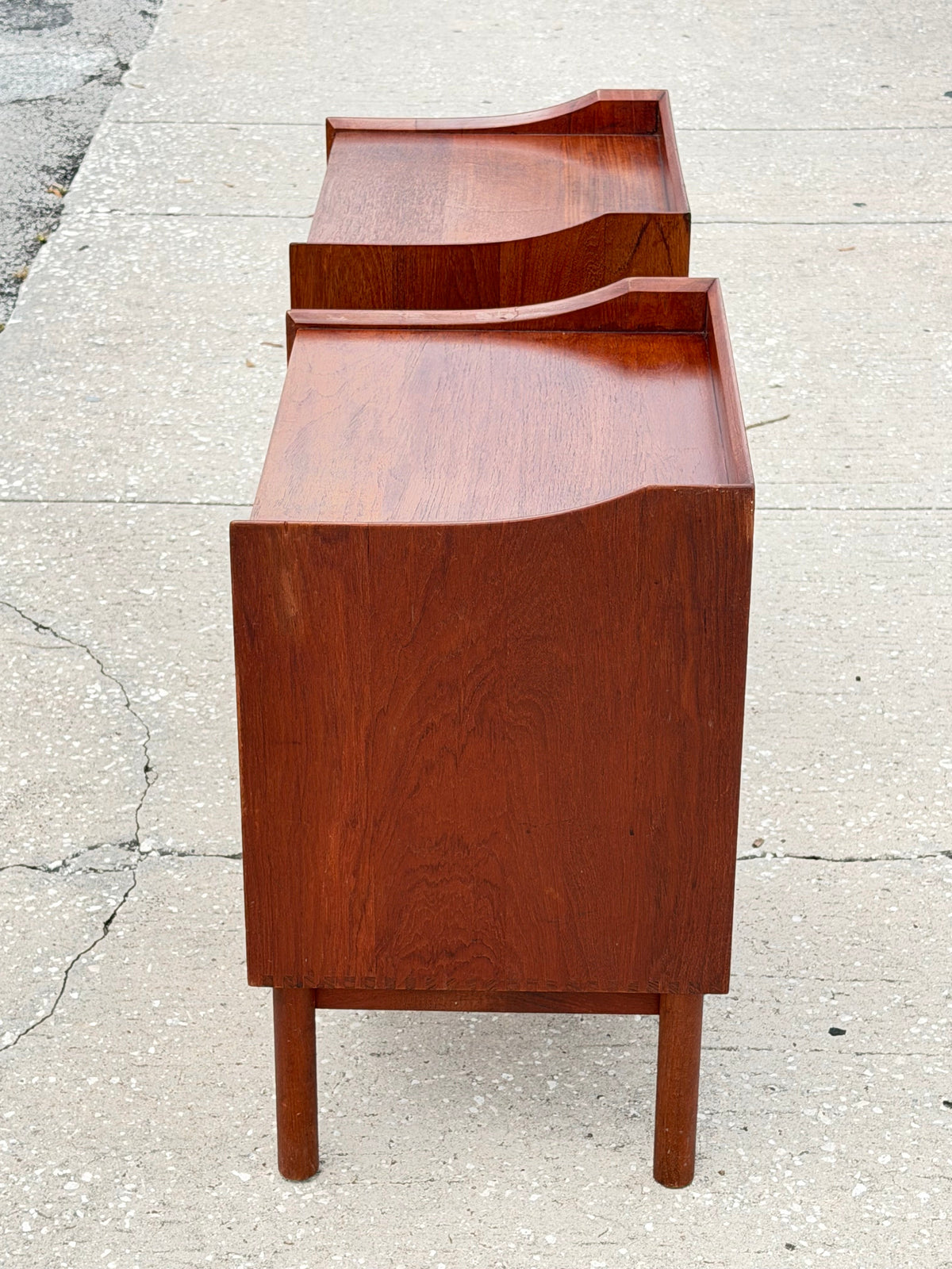 Frisman Vintage A Pair Of Teak Nightstands by Peter Hvidt and Olga Mølgaard Danish MCM 1960's