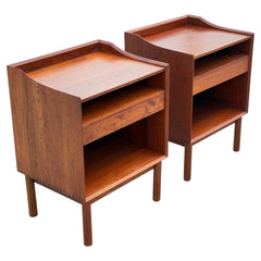 A Pair Of Teak Nightstands by Peter Hvidt and Olga Mølgaard Danish MCM 1960's
