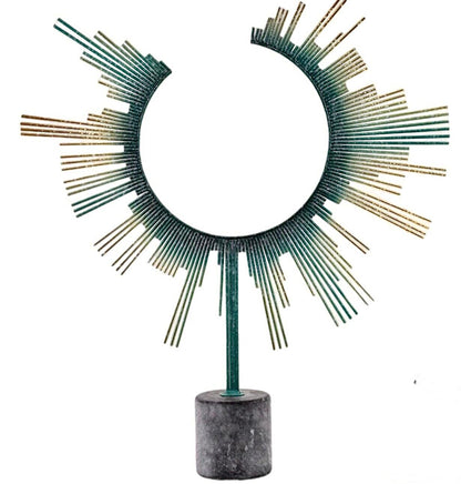 Frisman Vintage 80s Huge Brutalist Abstract Mid Century C. Jere  Brass Sunburst Sculpture Signed