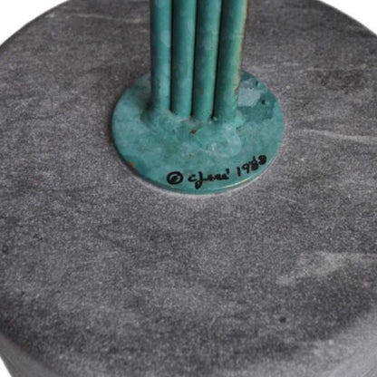 Frisman Vintage 80s Huge Brutalist Abstract Mid Century C. Jere  Brass Sunburst Sculpture Signed