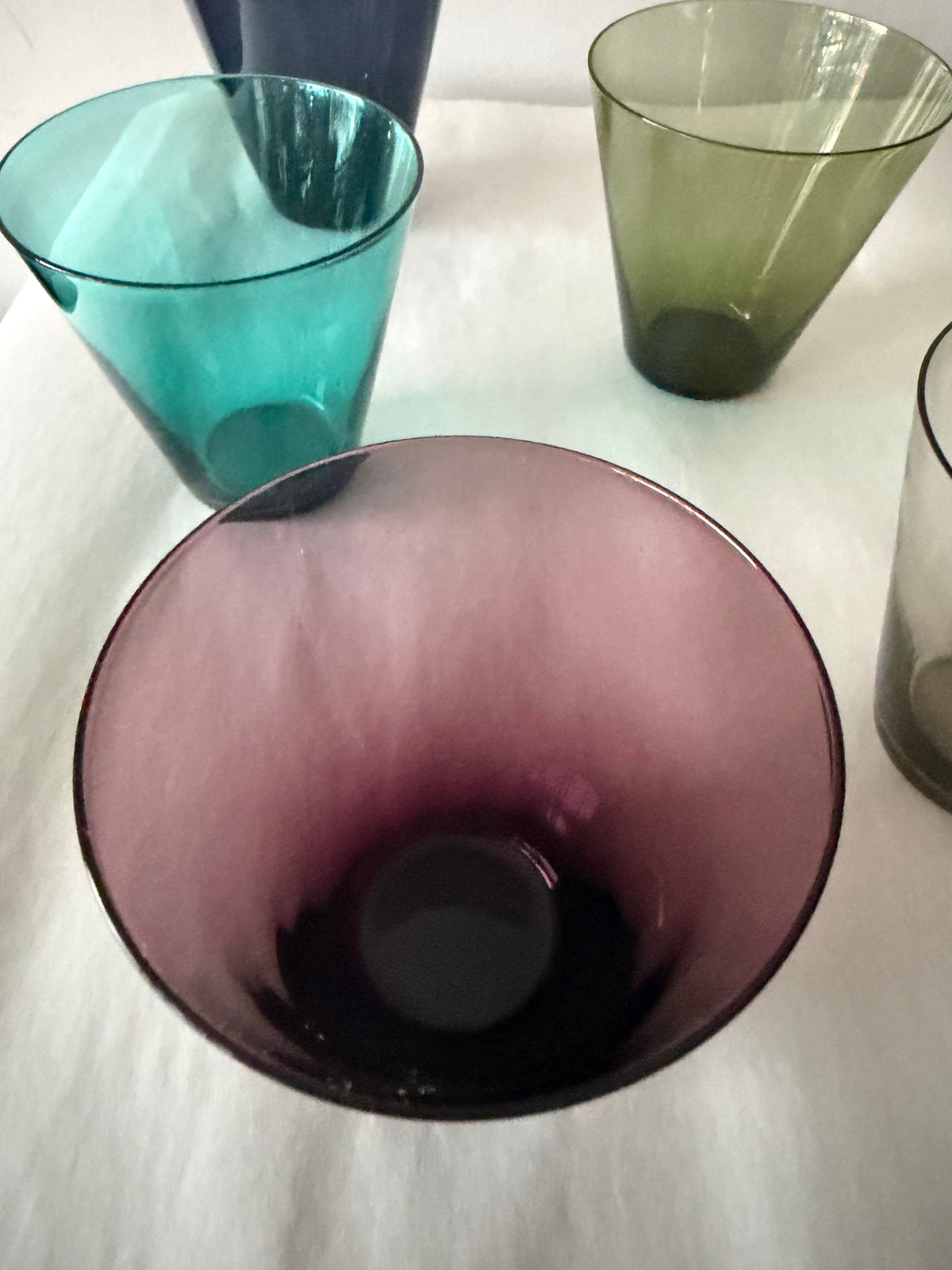 Frisman Vintage Kaj Franck MCM Nuutajarvi Glass Set Of 5 Pcs Finland Vintage!