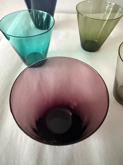 Frisman Vintage Kaj Franck MCM Nuutajarvi Glass Set Of 5 Pcs Finland Vintage!