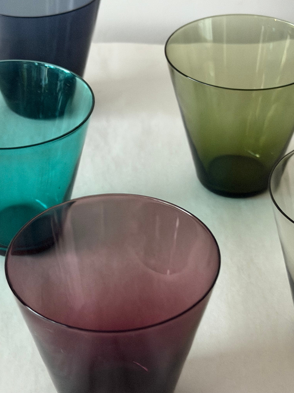 Frisman Vintage Kaj Franck MCM Nuutajarvi Glass Set Of 5 Pcs Finland Vintage!