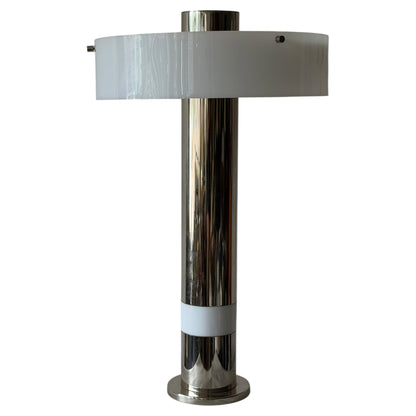 Frisman Vintage Space Age Chrome And Acrylic Table Lamp 1970's