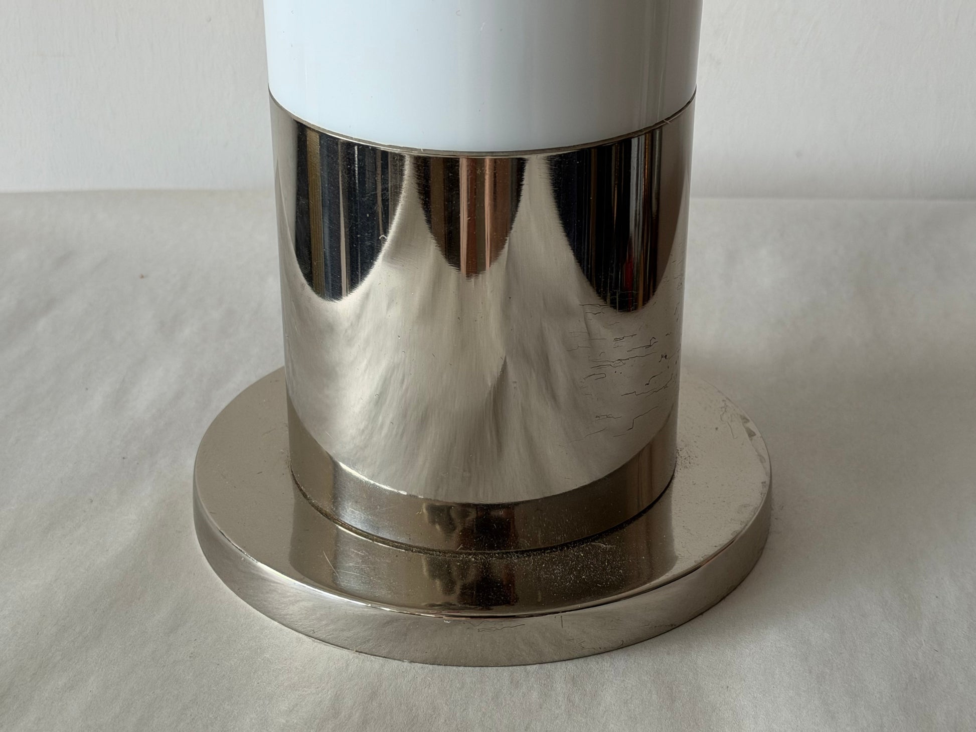 Frisman Vintage Space Age Chrome And Acrylic Table Lamp 1970's