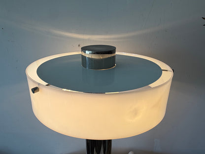 Frisman Vintage Space Age Chrome And Acrylic Table Lamp 1970's