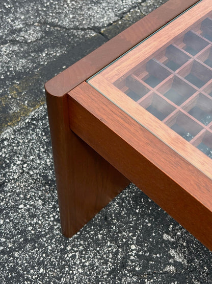 Danish Teak And Glass Coffee Table By Komfort Ca' 1960's