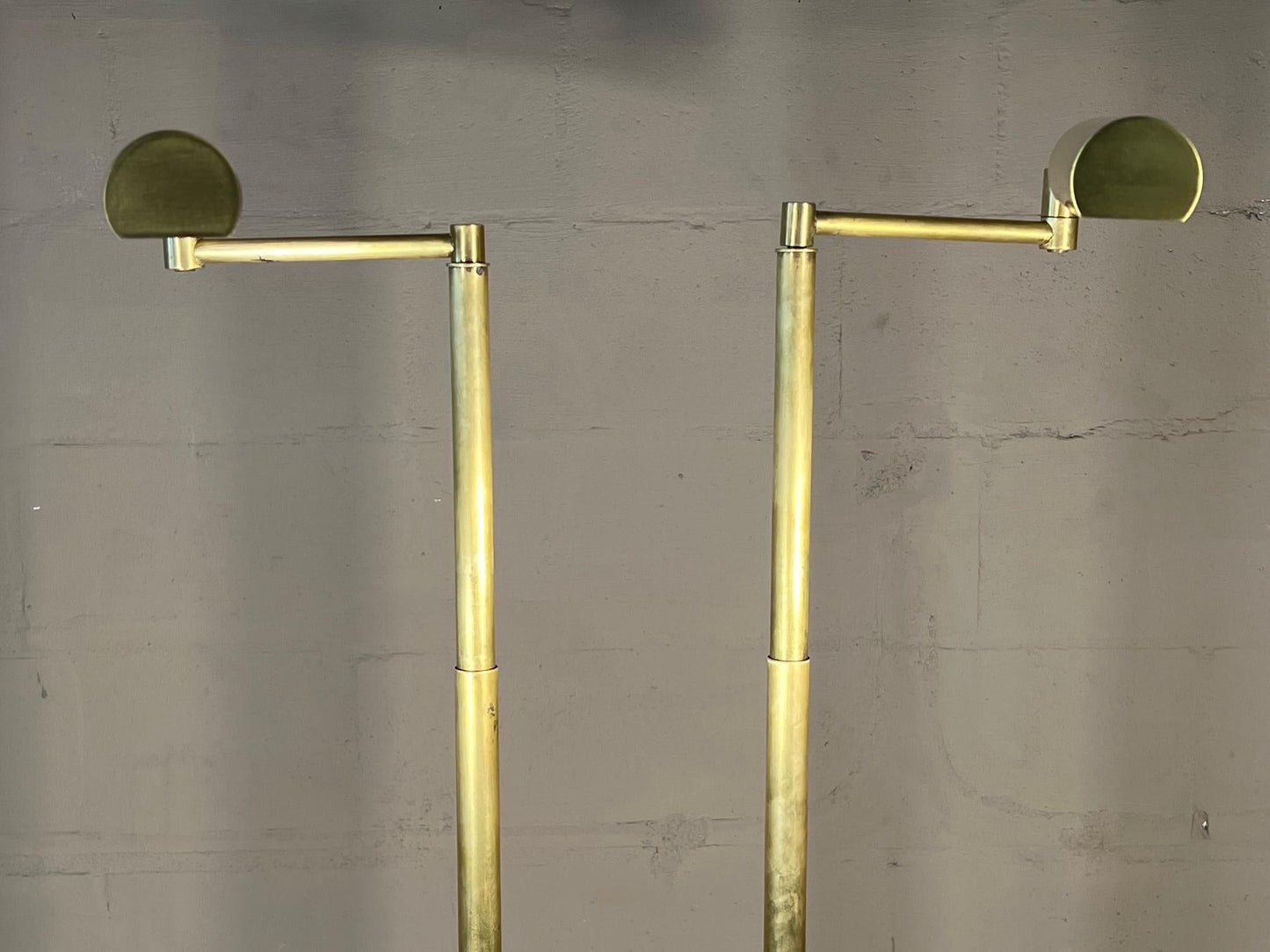 frisman vintage Articulated Brass Floor Lamps By Koch & Lowy