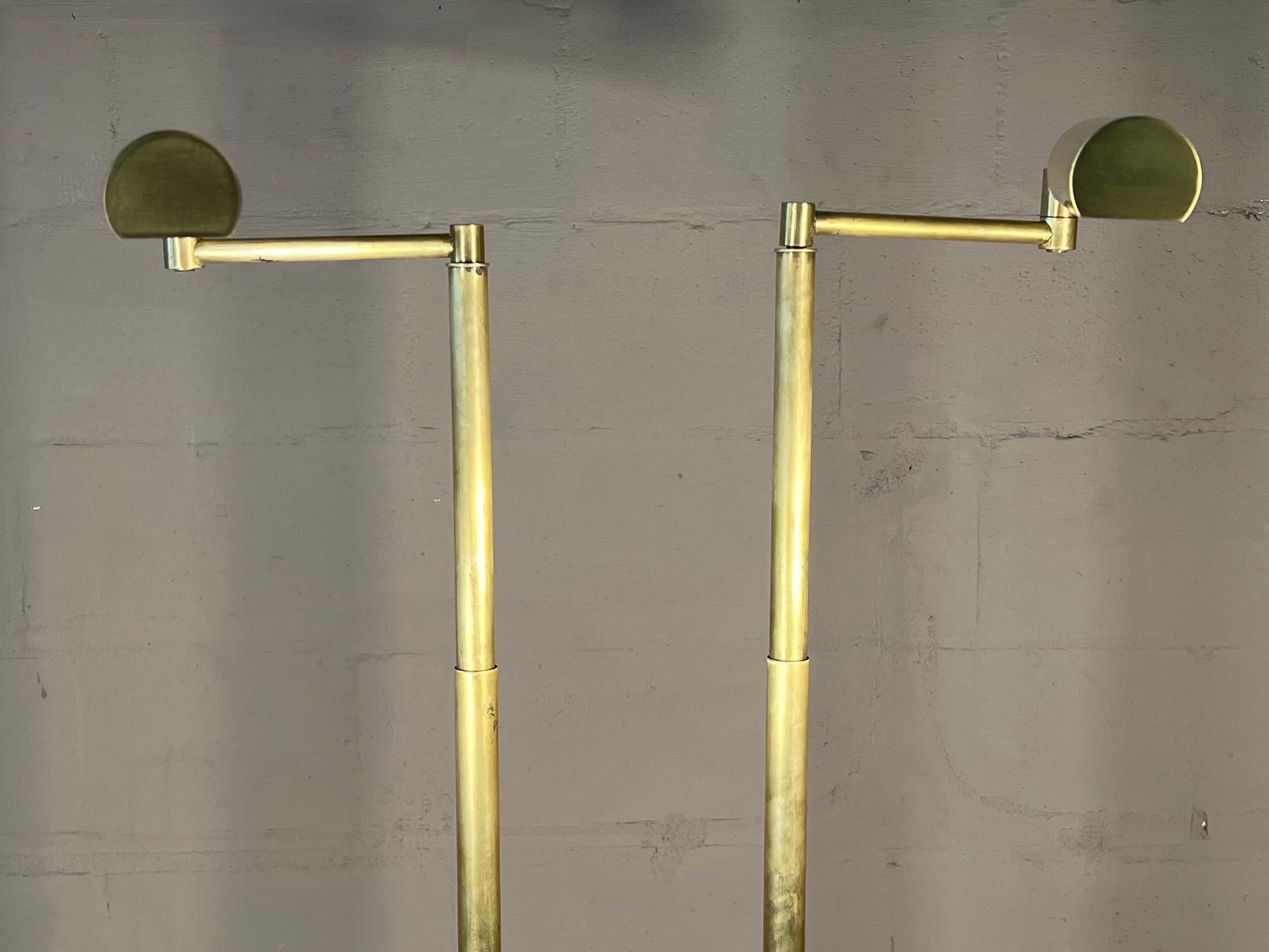 frisman vintage Articulated Brass Floor Lamps By Koch & Lowy