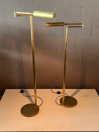 frisman vintage Articulated Brass Floor Lamps By Koch & Lowy