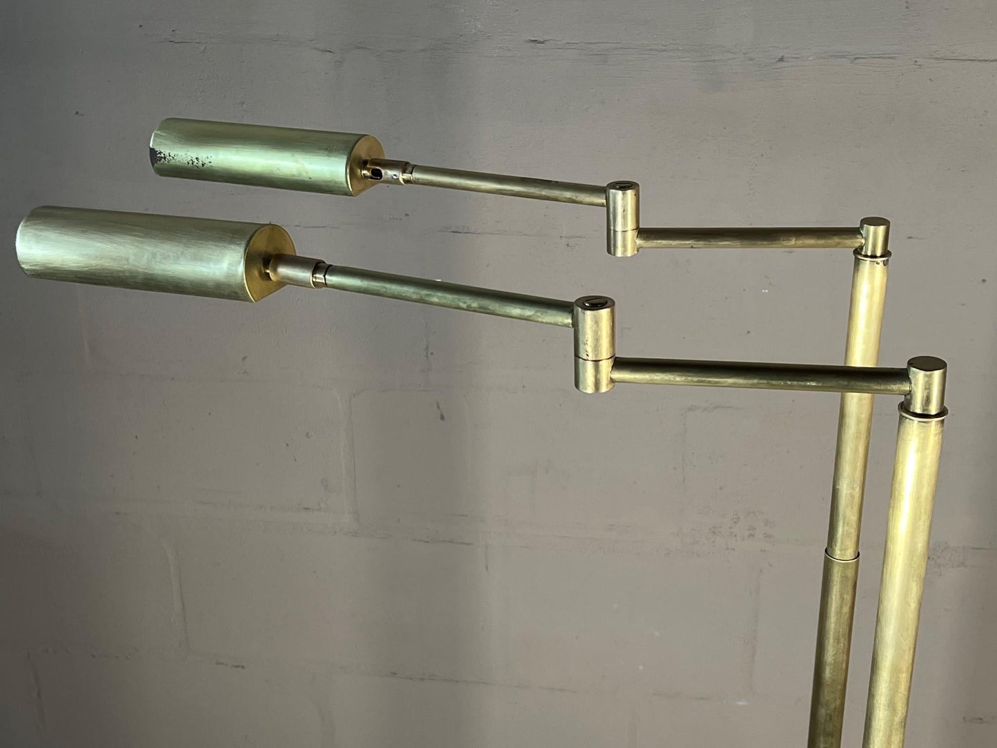 frisman vintage Articulated Brass Floor Lamps By Koch & Lowy