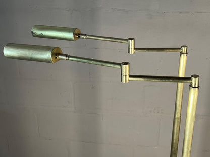 frisman vintage Articulated Brass Floor Lamps By Koch & Lowy