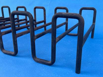 Royere Style Undulating Fire Log Holder Heavy Wrought Iron ca' 1957