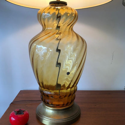 frisman vintage Pair of Large-Scale Glass Lamps Italy, 1950s