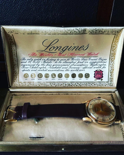 Longines 14k Gold Watch Tropical Patina Ca' 1953