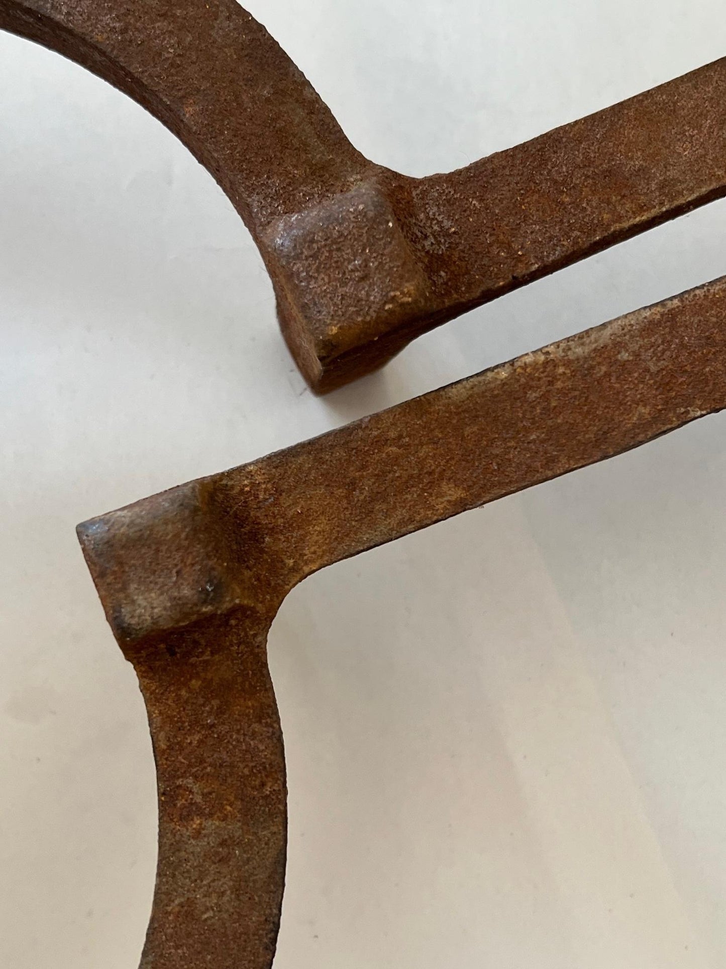 A Pair Of Bronze Modernist Andirons By Wah Chang Signed Ca' 1950's