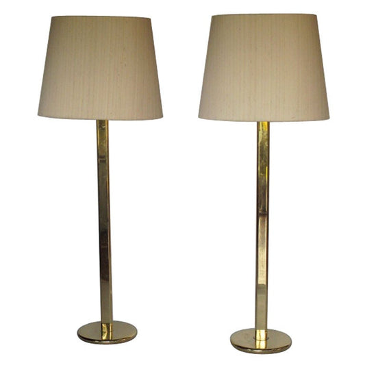 Frisman Vintage A Pair Elegant Floorlamps In Polished Brass