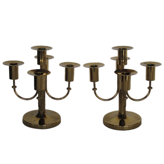 Frisman Vintage Tommi Parzinger Dorlyn Brass Candelabra