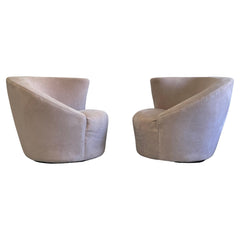 Corkscrew or Nautilus Swivel Chairs by Directional