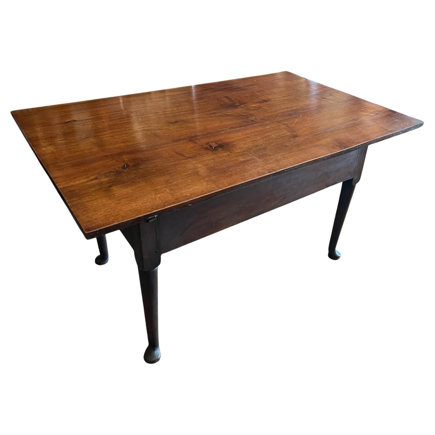 Frisman Vintage Pennsylvania Dutch Pin Top Work Table 18th Century