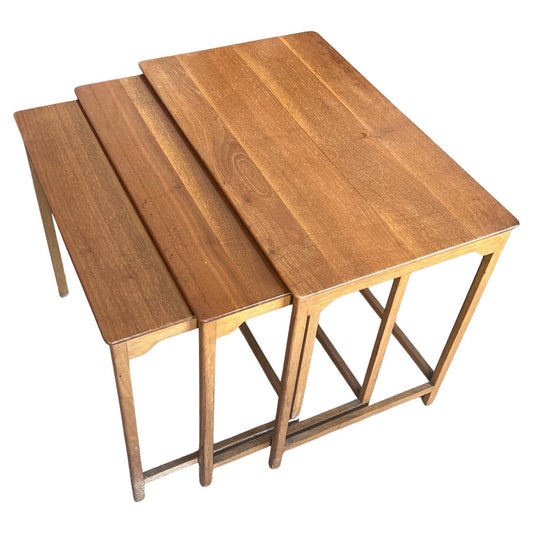 Frisman Vintage Dunbar Nesting Tables in Sap Walnut