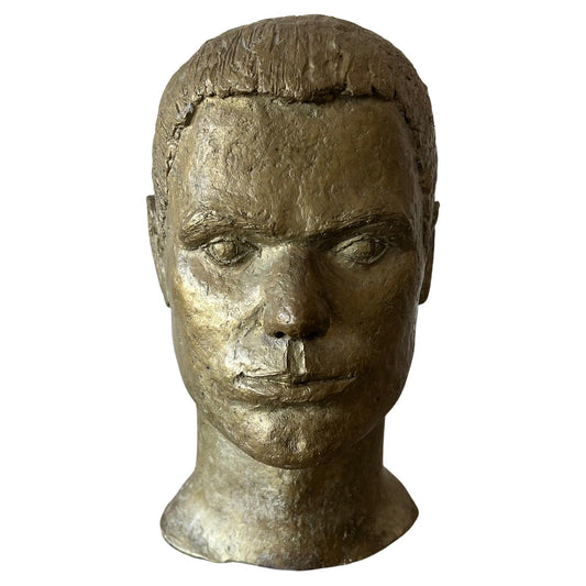 Frisman Vintage Bronze Male Bust by Anne Van Kleeck, circa 1960s