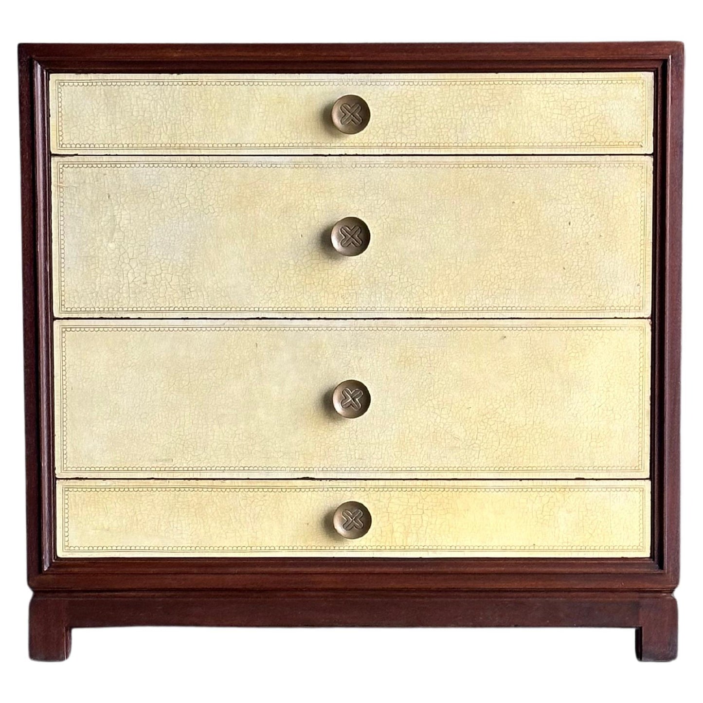 Tommi Parzinger Leather Front Chest of Drawers for Charak Modern