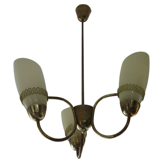 Frisman Vintage Mauri Almari Brass Chandelier For Idman Finland